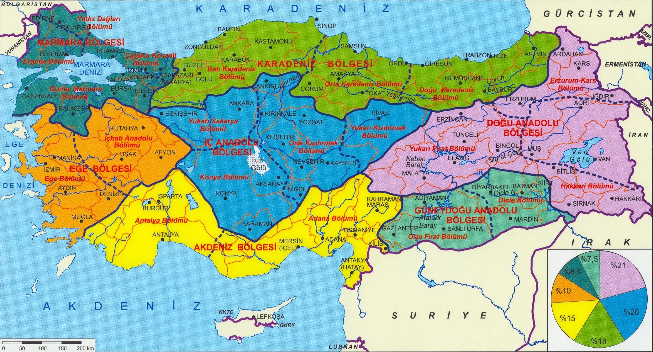 Ege bölgesi siyasi haritası